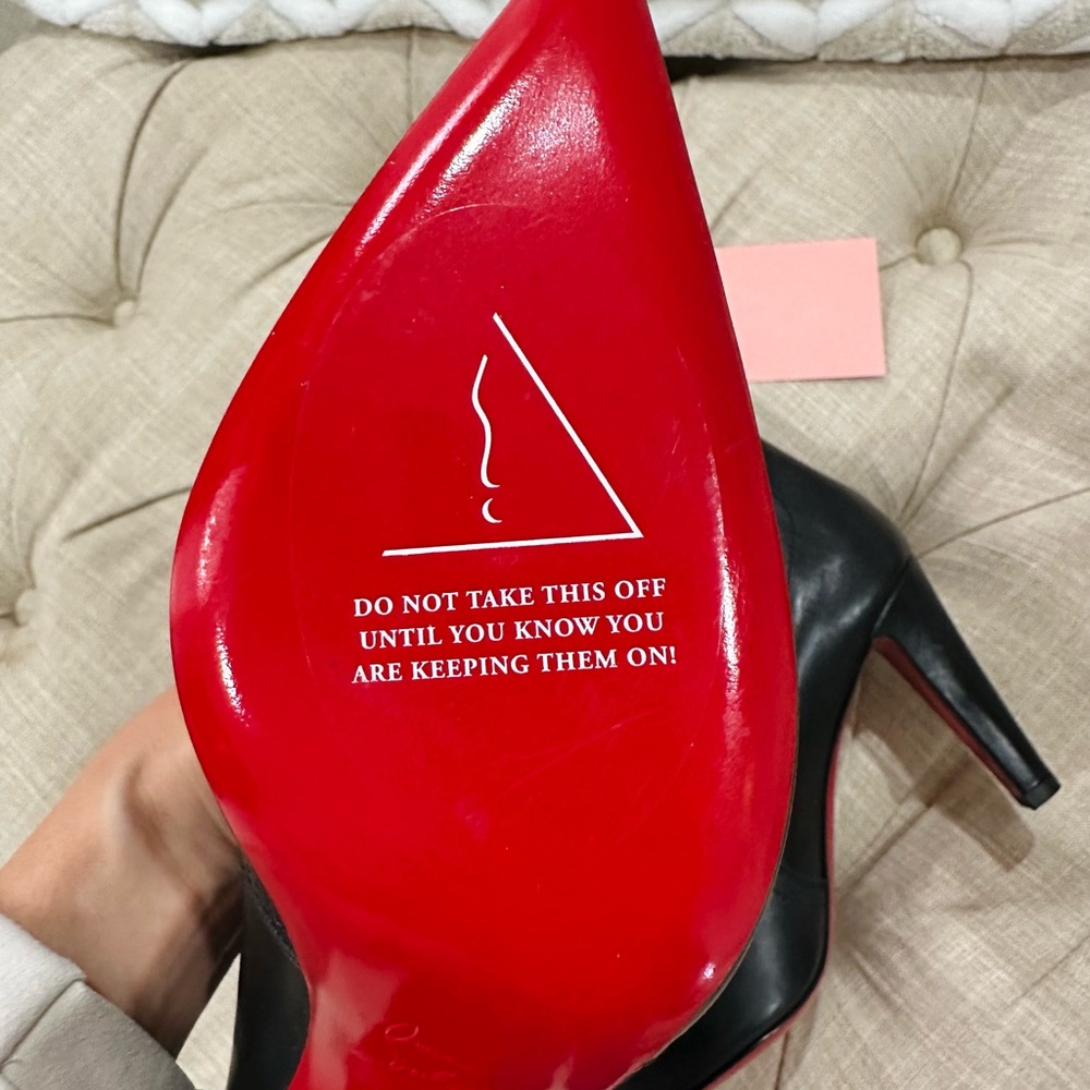 Christian Louboutin 85mm Santigag calf leather chelsea boots size 37.5 - Picture 10 of 11